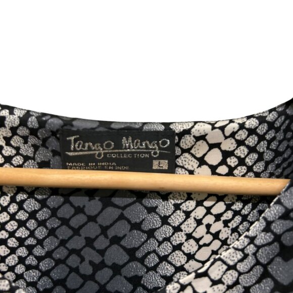 Tango Mango Stretchy Faux Wrap Jewel Detail Stretchy Knee Length Dress Size L - Picture 4 of 5